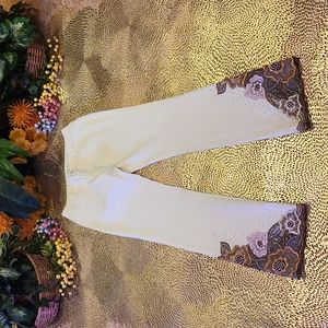 Boston Proper Ornate Embellishments Sequins/Pearls/Beads/White Denim Sz 6